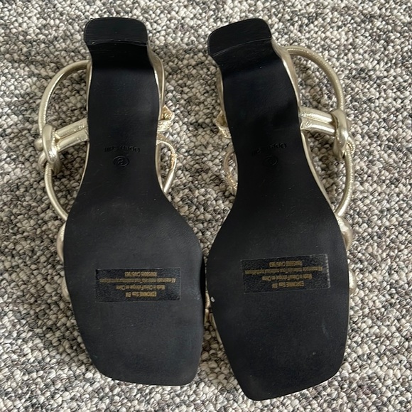 Open Edit Ronnie Slingback Sandal - Gold Metallic Size 8M - Picture 3 of 3